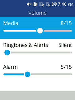 Volume Settings Page