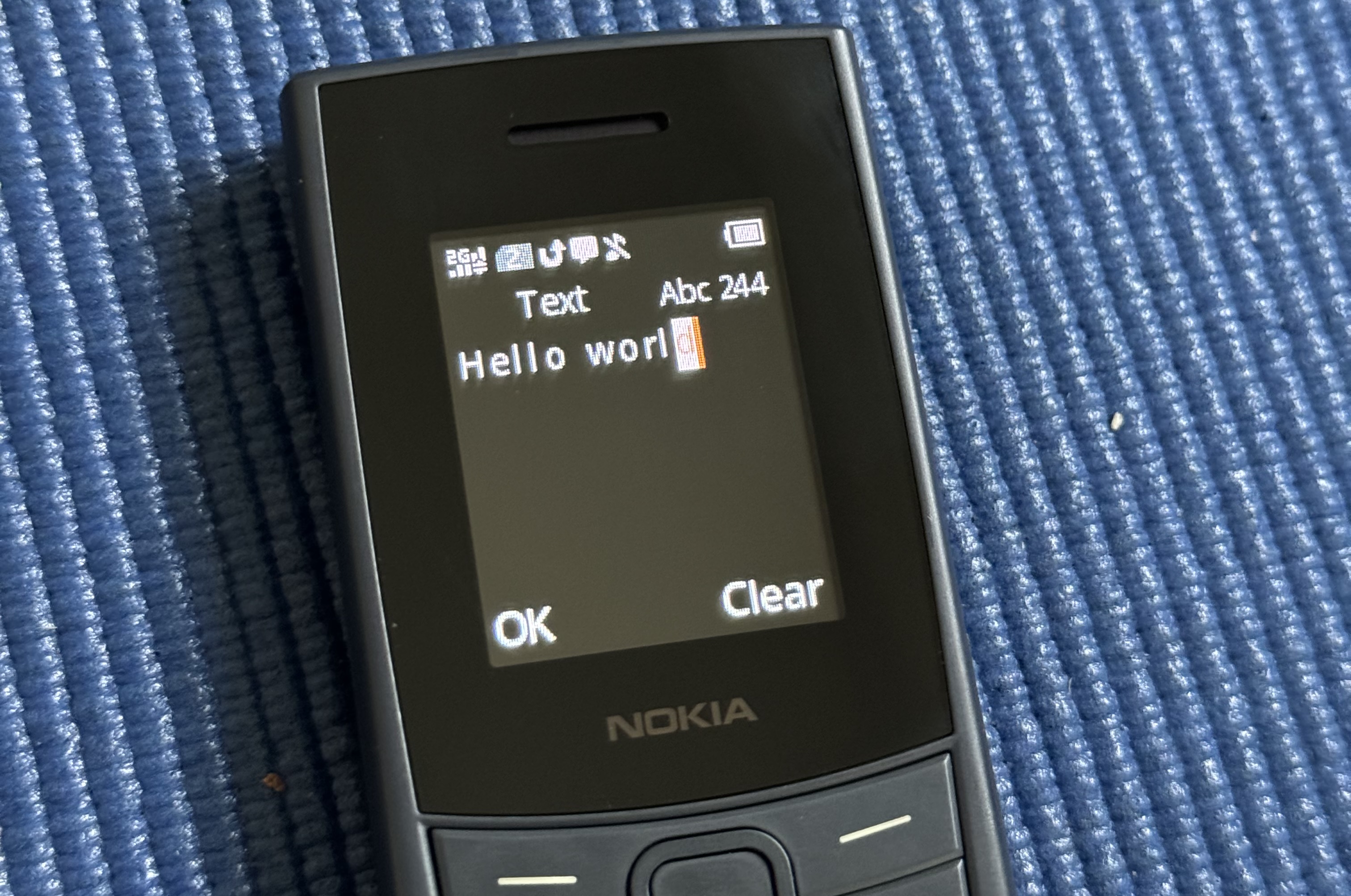 Nokia 110 4G Text Input